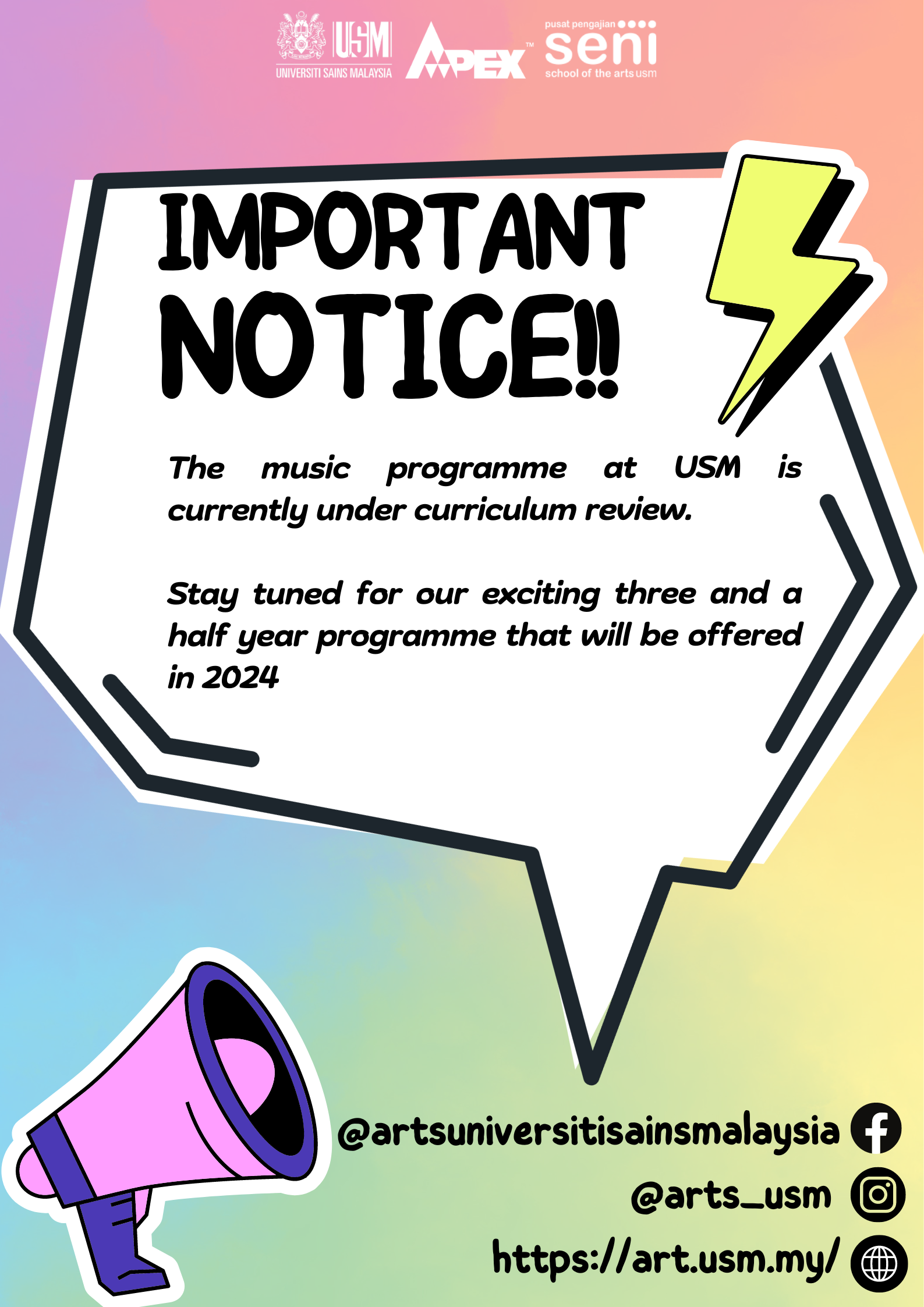 Colorful Gradient Important Note Poster1